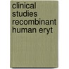 Clinical studies recombinant human eryt door Frenken