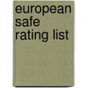 European safe rating list door W.H. Eijgendaal