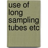 Use of long sampling tubes etc door Lerou