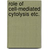 Role of cell-mediated cytolysis etc. door Gravekamp