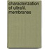 Characterization of ultrafil. membranes