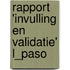 Rapport 'invulling en Validatie' L_PASO