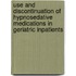 Use and discontinuation of hypnosedative medications in geriatric inpatients