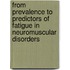 From prevalence to predictors of fatigue in neuromuscular disorders