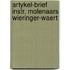 Artykel-brief instr. molenaars wieringer-waert