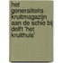 Het Generaliteits Kruitmagazijn aan de Schie bij Delft 'Het Kruithuis'