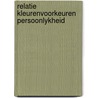 Relatie kleurenvoorkeuren persoonlykheid door Doekes