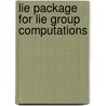 Lie package for lie group computations door Marius van Leeuwen