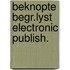 Beknopte begr.lyst electronic publish.