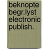 Beknopte begr.lyst electronic publish. door Andriese
