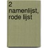2 Namenlijst, rode lijst