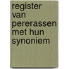 Register van pererassen met hun synoniem door Giesen