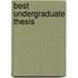 Best undergraduate thesis