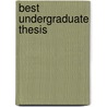 Best undergraduate thesis by F. Brugman