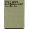 Mkb in balans bedryfseconomisch rek. stat. doc door Langkruis