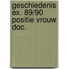 Geschiedenis ex. 89/90 positie vrouw doc. door Koops