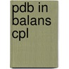 Pdb in balans cpl door Onbekend