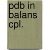 Pdb in balans cpl. door Onbekend