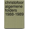 Christofoor algemene folders 1988-1989  by Unknown