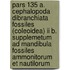 pars 135 A. cephalopoda dibranchiata fossiles (Coleoidea) II B. supplemetum ad mandibula fossiles ammonitorum et nautilorum