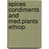 Spices condiments and med.plants ethiop.