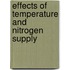 Effects of temperature and nitrogen supply