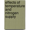 Effects of temperature and nitrogen supply door Maarten De Vos