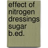 Effect of nitrogen dressings sugar b.ed. door Houba