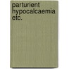 Parturient hypocalcaemia etc. door Westerhuis