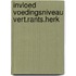 Invloed voedingsniveau vert.rants.herk