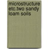 Microstructure etc.two sandy loam soils door Hans Bouma