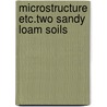 Microstructure etc.two sandy loam soils by Hans Bouma