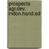 Prospects agr.dev. indon.hand.ed