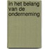 In het belang van de onderneming