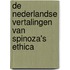 De Nederlandse vertalingen van Spinoza's ethica