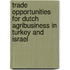 Trade opportunities for Dutch agribusiness in Turkey and Israel