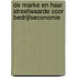 De Marke en haar streefwaarde voor bedrijfseconomie
