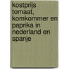 Kostprijs tomaat, komkommer en paprika in Nederland en Spanje by A.P. Verhaegh