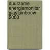 Duurzame energiemonitor glastuinbouw 2003 by R. van der Meer