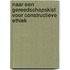 Naar een gereedschapskist voor constructieve ethiek