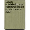 Actuele ontwikkeling van bedrijfsresultaten en inkomens in 2003 by C.J.A.M. de Bont