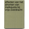 Effecten van het afromen van melkquota bij vrije overdracht door P.J. Rijk