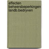 Effecten beheersbeperkingen landb.bedryven by Eck