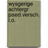 Wysgerige achtergr paed.versch. l.o.