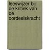 Leeswijzer bij de Kritiek van de oordeelskracht by H. Berger