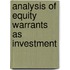 Analysis of equity warrants as investment