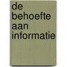 De behoefte aan informatie by J. de Vuijst