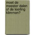 Moet de meester dalen of de leerling klimmen?