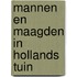 Mannen en maagden in hollands tuin