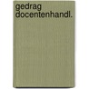 Gedrag docentenhandl. door Bontekoe